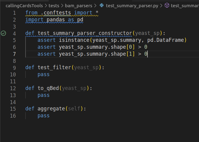 names of tests